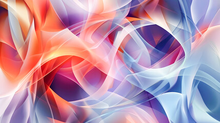 Naklejka premium Abstract Art with Colorful Swirls and Wave Pattern