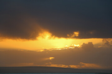 sunset over the ocean