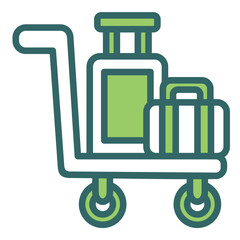 Luggage Cart Icon