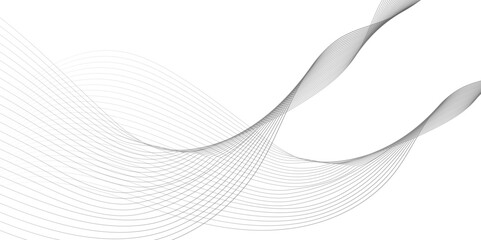 Abstract wave blend lines on transparent background. Design for banner, wallpaper, background and many more. Undulate Grey Wave Swirl, frequency sound wave, twisted curve lines with blend effect.