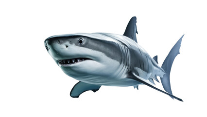 Fototapeta premium tiger Shark isolated on white background.