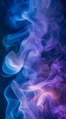 Fototapeta premium Abstract colorful smoke texture on dark background