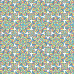 Colorful puzzle seamless pattern.. Vector illustrations.	