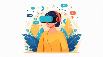 Obraz premium User interacting with virtual assistant, language exercises