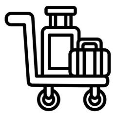 Luggage Cart Icon