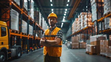 Efficient logistics coordinator overseeing operations with precision at the workplace