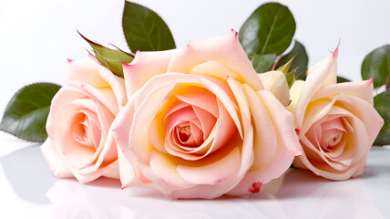 Free photo rose flower on white isolated Generative AI