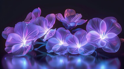 periwinkle glowing flowers