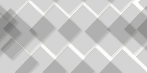 Abstract retro pattern seamless light white geometric square and line vector background. White and gray geometric square technology seamless white banner concept for business and presentation purpose