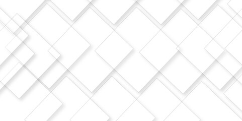 Abstract retro pattern seamless light white geometric square and line vector background. White and gray geometric square technology seamless white banner concept for business and presentation purpose