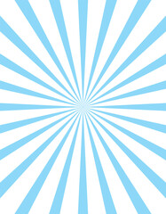 縦向きの青い集中線の背景イラスト