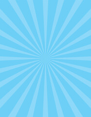 縦向きの青い集中線の背景イラスト