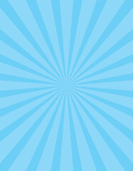 縦向きの青い集中線の背景イラスト