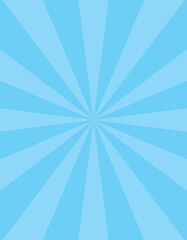 縦向きの青い集中線の背景イラスト