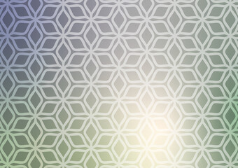 Geometric gradient green light pattern background