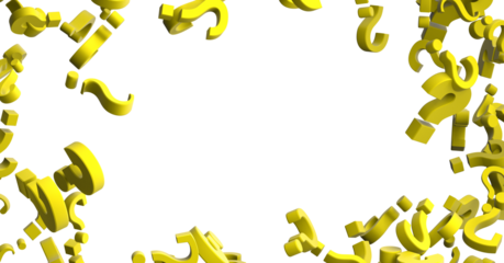 question marks, original 3d illustration