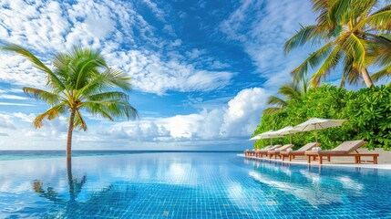 Tropical Paradise Poolside Serenity