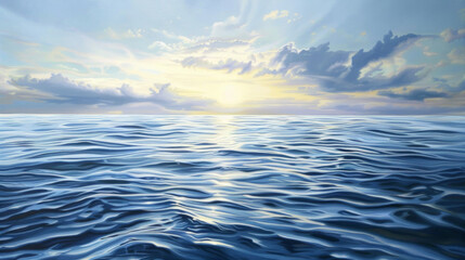 Obraz premium Oil painting of a calm sea