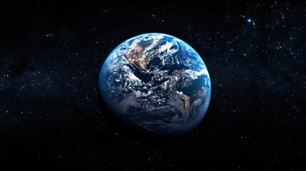 Naklejka premium the planet earth on a black background