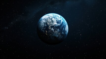 Obraz premium the planet earth on a black background