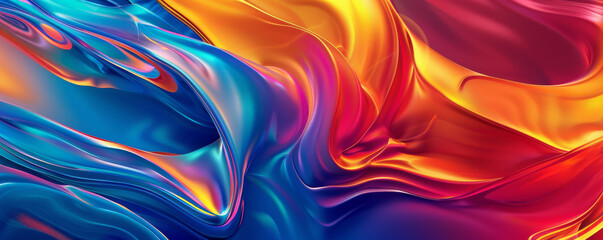 Naklejka premium Abstract fluid art with vibrant colors and