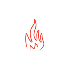 fire line vector icon