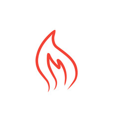 fire line vector icon