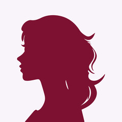 Woman silhouette flat style vector