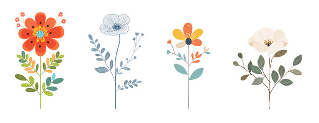 Collection of Hand-Drawn Flowers