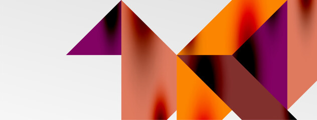Obraz premium Tech minimal overlapping triangle shapes elements geometric graphic pattern