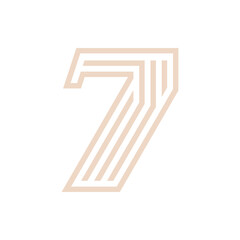 Monogram 7. Number 7. Number 7 design logo. Monogram letter mark 7 logo design. Monogram design vector logo. Monogram number 7 logo design. Simple number 7 monogram. Monogram 7 design logo.