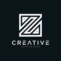 Obraz premium Creative abstract initial letter Z logo design. Preamium Vector