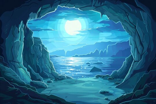 Moonlight over the Sea Cave