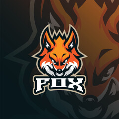 Fox mascot logo design vector with modern illustration concept style for badge, emblem and t shirt printing. Fox head illustration for sport team.