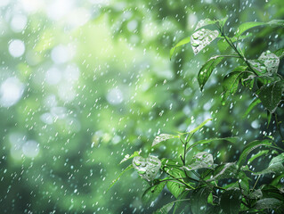 forest in the rain