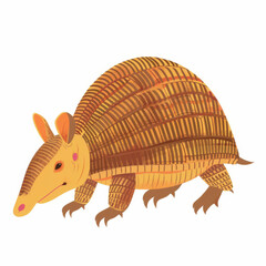 Armadillo vector illustration on a white background