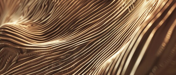 Panoramic close-up, high detail scan of textured lines, Generative AI