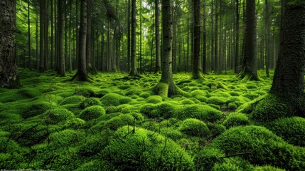 Lush Green Forest Floor