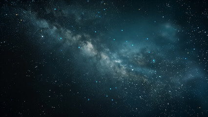 Starry night sky. Glowing stars in space. Galaxy background. Beautiful colorful shining stars universe landscape