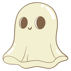 Cute halloween ghost hand drawn cartoon
