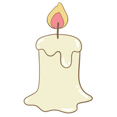 Cute candle hand drawn cartoon