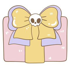 Halloween gift box hand drawn cartoon