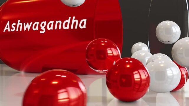 Ashwagandha Capsule (Slow Motion)