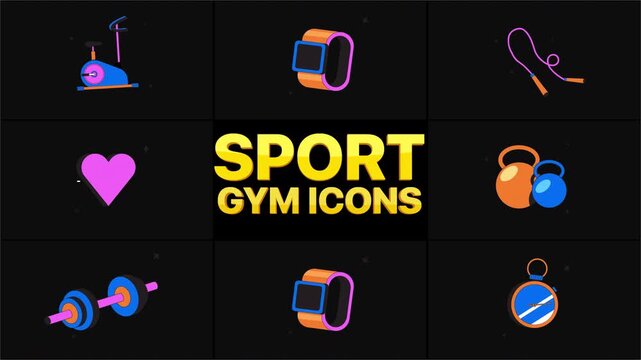 Sport Gym Icons is an useful motion graphics pack ideal for creating engaging content or explainer for training. It features useful icons that perfectly outline the training process.4k resolution and 
