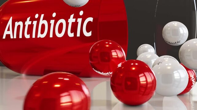 Antibiotic Capsule (Slow Motion)
