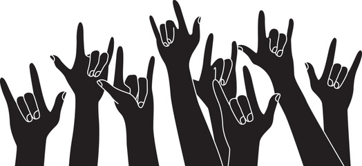 multiple diverse hand gestures against , vector icon design.