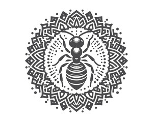 Fototapeta premium Ant mandala design vector art