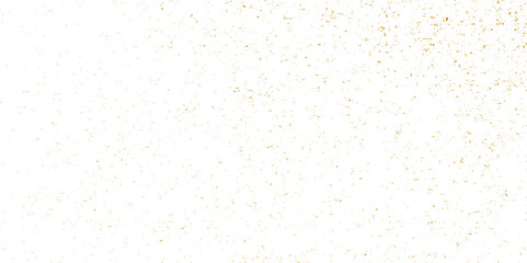 Golden glitter confetti falling down on transparent background. Vector illustration.