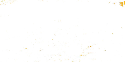 Abstract doted and confetti golden glitter and dust particles splatter on transparent background. Dust golden grunge background. Vector illustration.