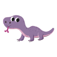 cute Komodo cartoon in crayon style editable Colorful vector hand drawn illustration for children. baby designs for cards, poster decorations, t-shirt prints, stickers, icons and others